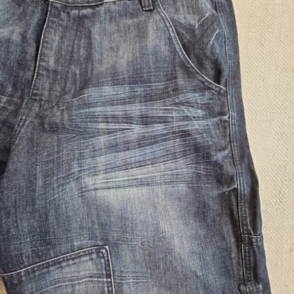 Rocawear Baggy Jean Shorts Men's Size 38 Flap Pockets Y2k Hip Hop Original Fit - Picture 5 of 15